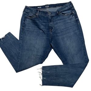 Women's A.N.A. High Rise Skinny Plus Jeans Raw Hem Size 18W
